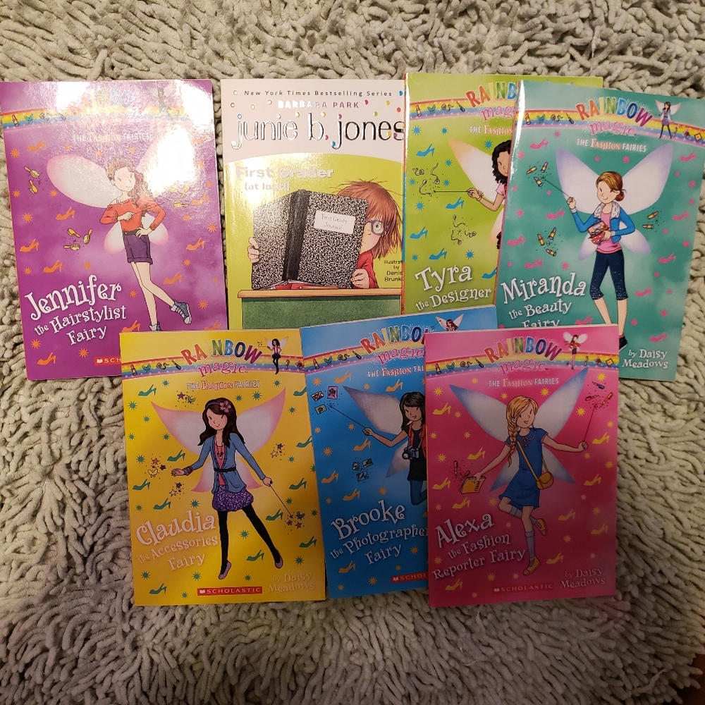 Rainbow Magic books and one Junie b. Jones  book